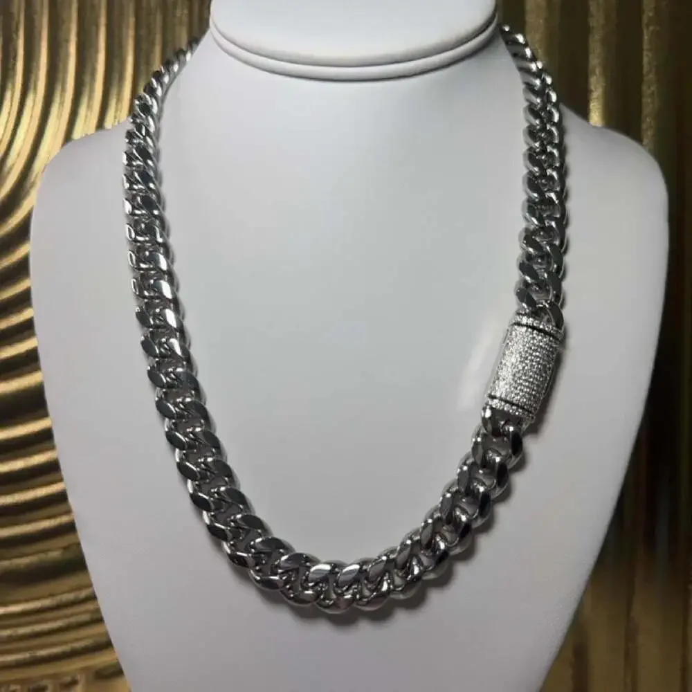 10 Mm Sterling Silver Cuban Link Chain – 20 Inch